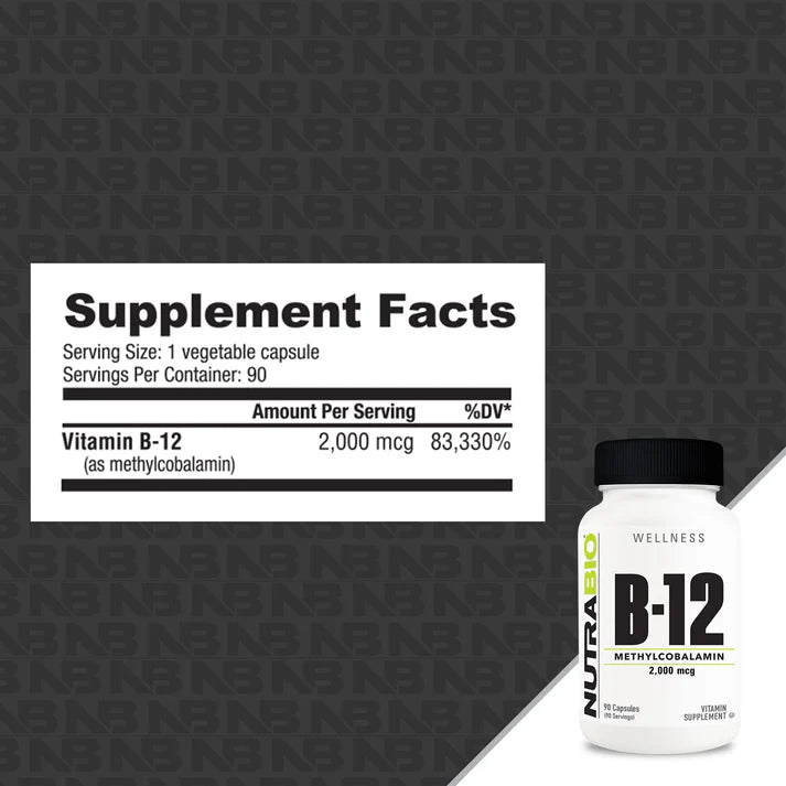 Nutrabio Methyl B-12 2000mg 90 Capsules